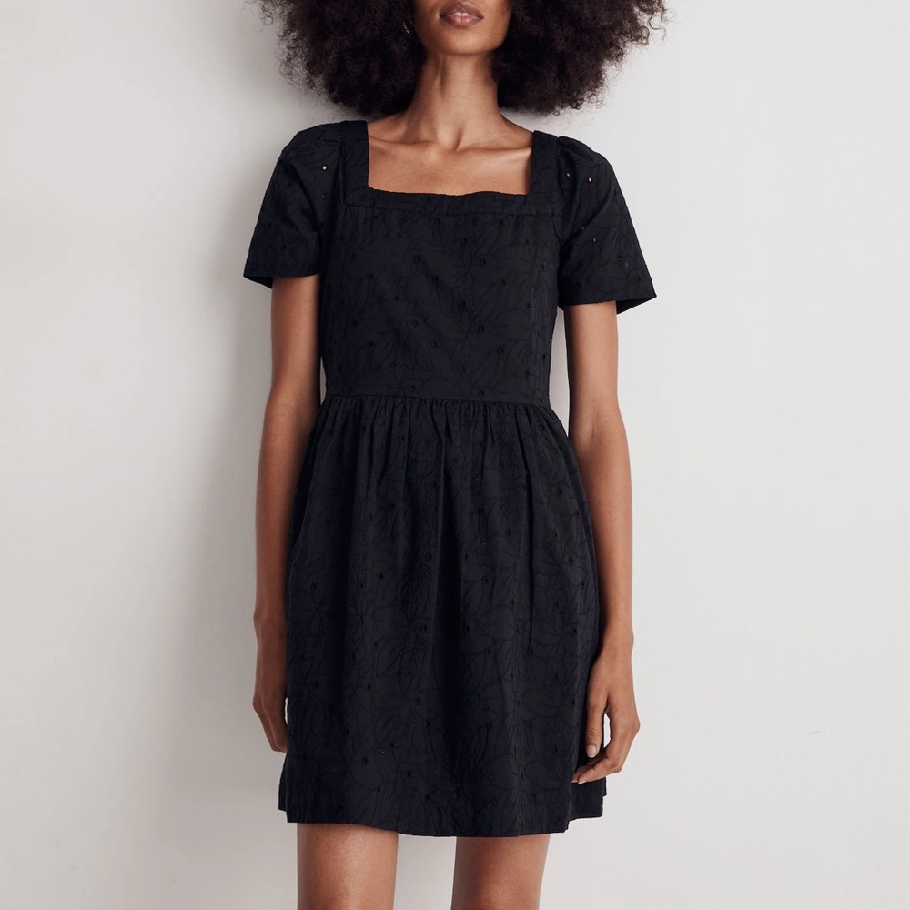 Madewell Eyelet Allie Mini Dress NWT